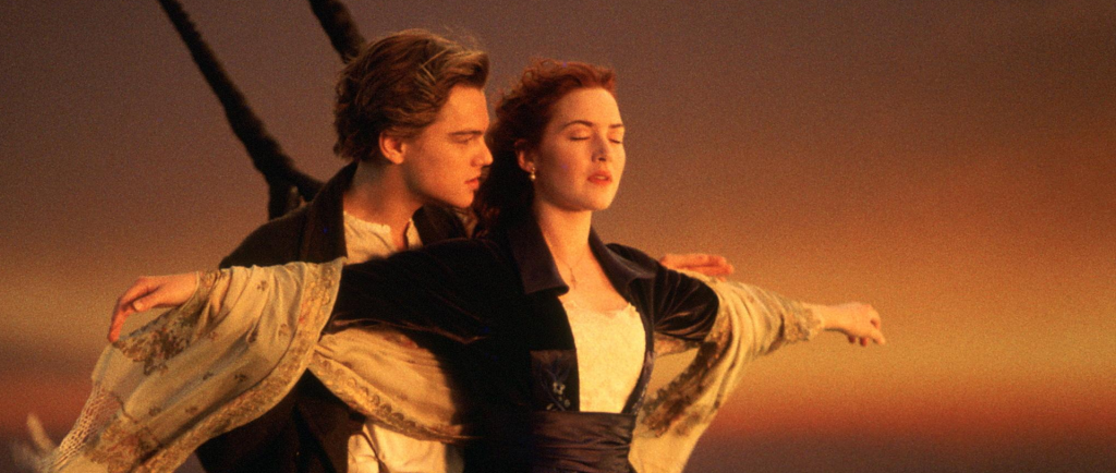 Jack et Rose dans Titanic
